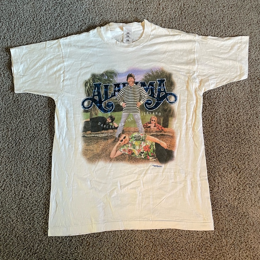 Vintage 1997 Alabama Band Tee Dancin’ On The Boulevard Single Stitch